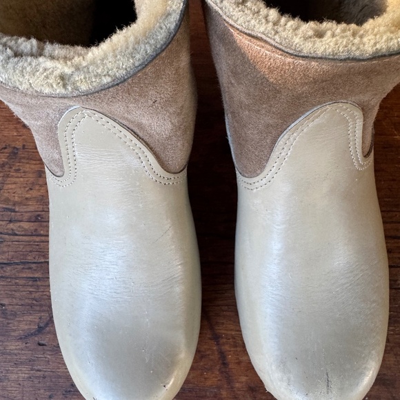 No.6 Pull on Shearling Lined Wood Clog Boots 43 - Picture 2 of 6